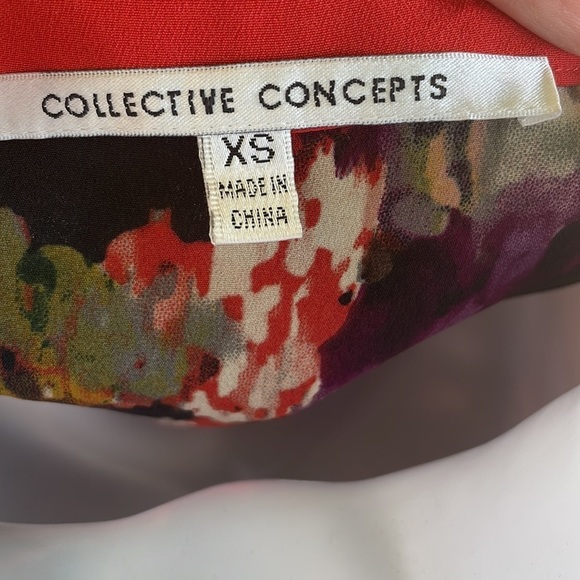 Casual career Floral Top Button Up Blouse Pockets Loose Fit Size XS - Picture 7 of 11